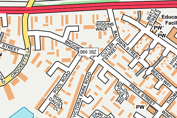 B66 3BZ map - OS OpenMap – Local (Ordnance Survey)