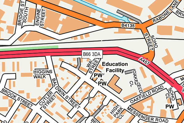 B66 3DA map - OS OpenMap – Local (Ordnance Survey)