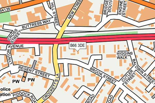 B66 3DE map - OS OpenMap – Local (Ordnance Survey)