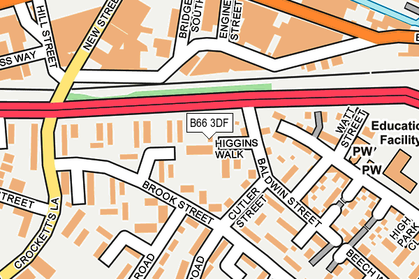 B66 3DF map - OS OpenMap – Local (Ordnance Survey)