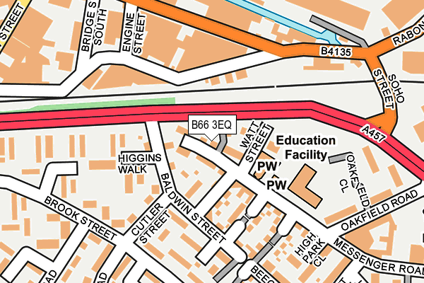 B66 3EQ map - OS OpenMap – Local (Ordnance Survey)