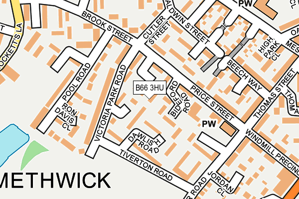 B66 3HU map - OS OpenMap – Local (Ordnance Survey)