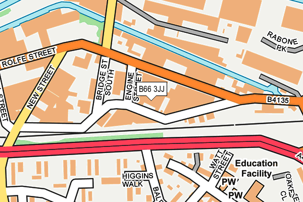 B66 3JJ map - OS OpenMap – Local (Ordnance Survey)