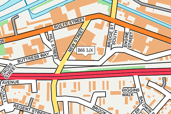 B66 3JX map - OS OpenMap – Local (Ordnance Survey)