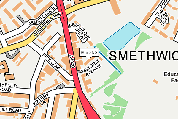 B66 3NS map - OS OpenMap – Local (Ordnance Survey)