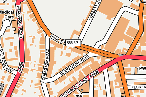 B66 3PJ map - OS OpenMap – Local (Ordnance Survey)