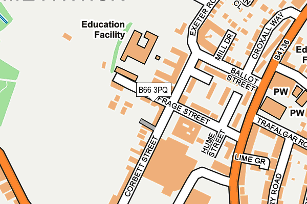 B66 3PQ map - OS OpenMap – Local (Ordnance Survey)