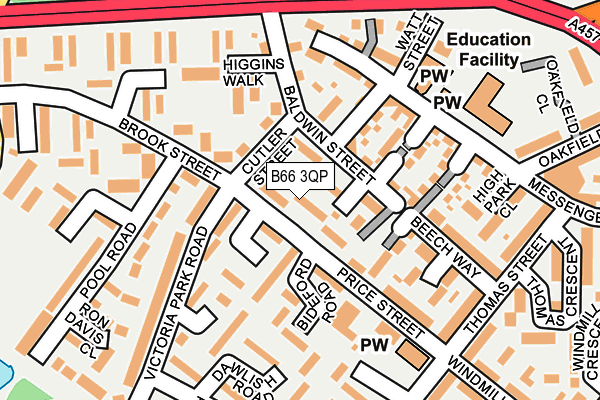 B66 3QP map - OS OpenMap – Local (Ordnance Survey)