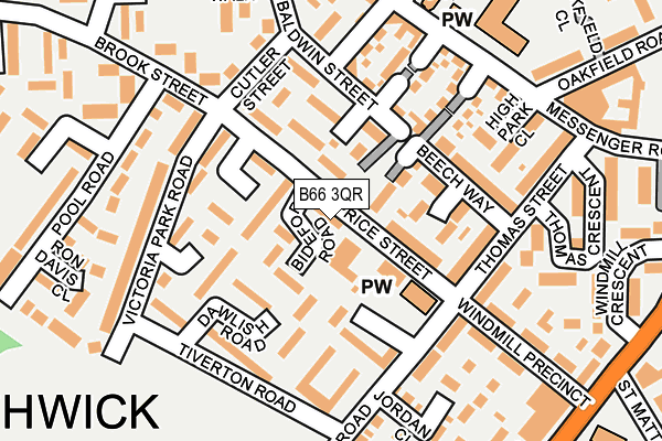 B66 3QR map - OS OpenMap – Local (Ordnance Survey)