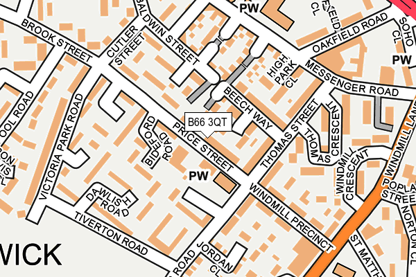 B66 3QT map - OS OpenMap – Local (Ordnance Survey)