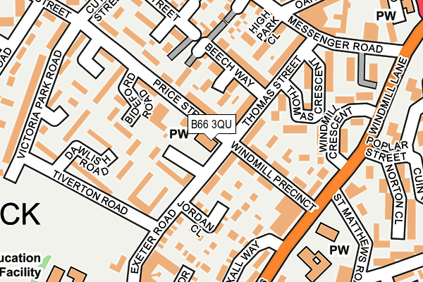 B66 3QU map - OS OpenMap – Local (Ordnance Survey)