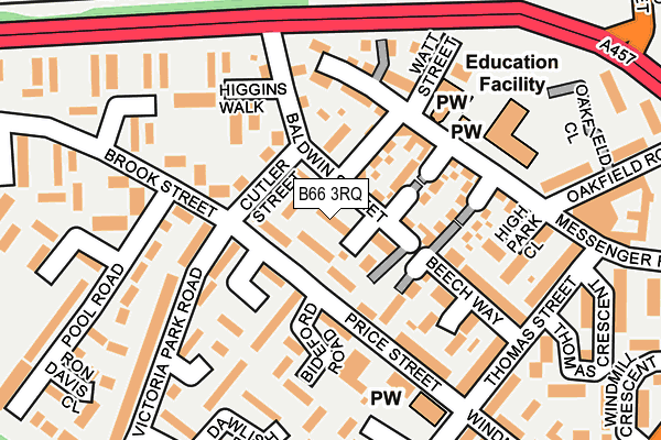 B66 3RQ map - OS OpenMap – Local (Ordnance Survey)