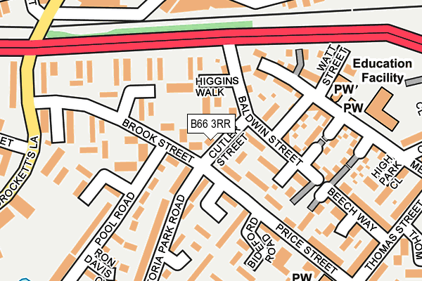 B66 3RR map - OS OpenMap – Local (Ordnance Survey)