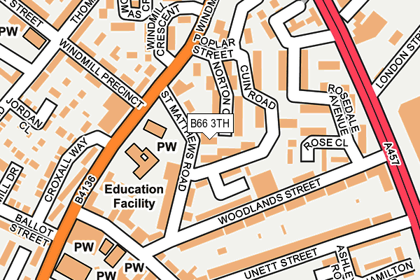 B66 3TH map - OS OpenMap – Local (Ordnance Survey)