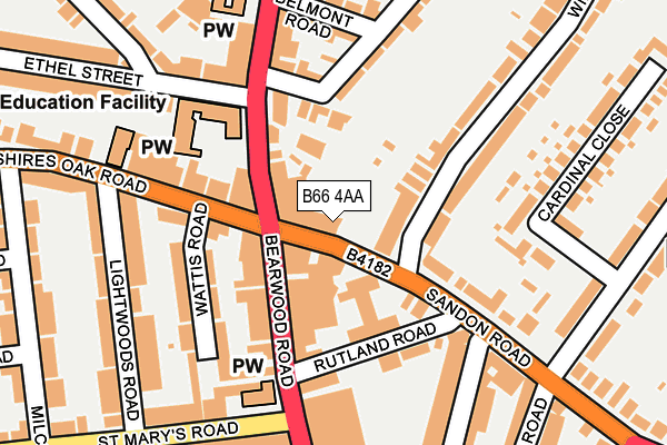 B66 4AA map - OS OpenMap – Local (Ordnance Survey)
