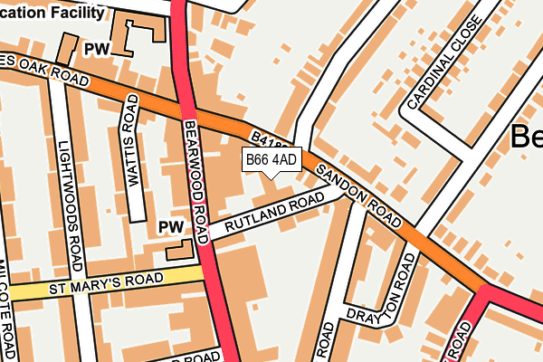 B66 4AD map - OS OpenMap – Local (Ordnance Survey)