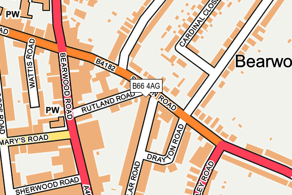 B66 4AG map - OS OpenMap – Local (Ordnance Survey)