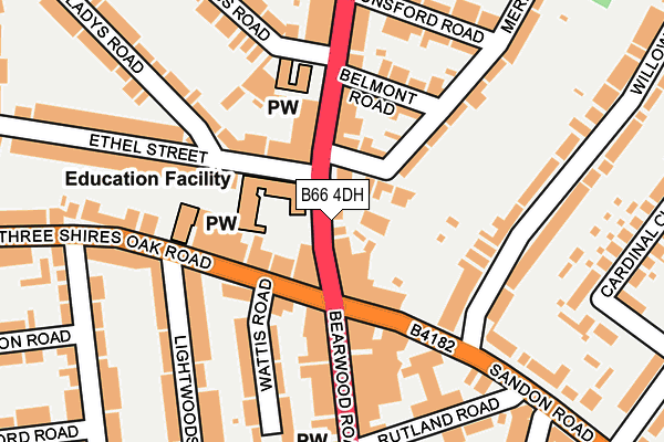 B66 4DH map - OS OpenMap – Local (Ordnance Survey)