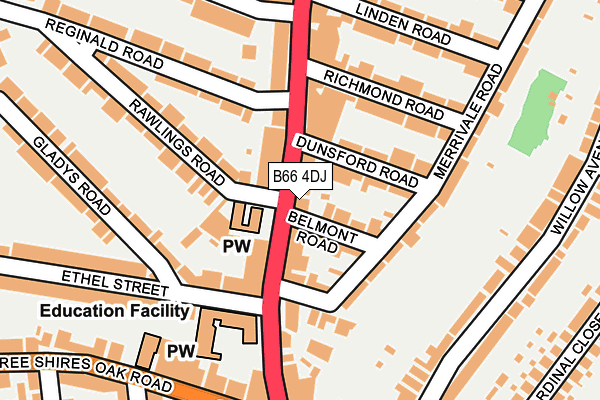 B66 4DJ map - OS OpenMap – Local (Ordnance Survey)