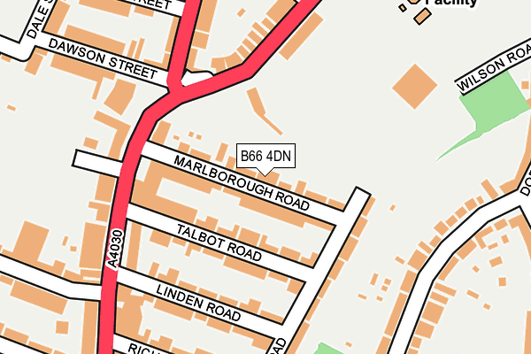 B66 4DN map - OS OpenMap – Local (Ordnance Survey)