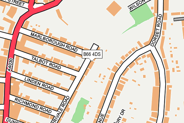 B66 4DS map - OS OpenMap – Local (Ordnance Survey)