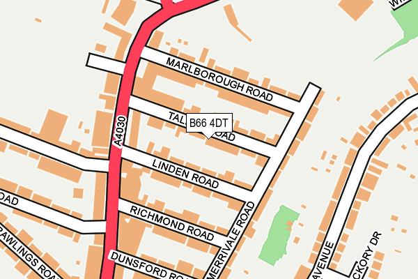 B66 4DT map - OS OpenMap – Local (Ordnance Survey)