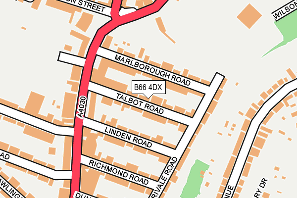 B66 4DX map - OS OpenMap – Local (Ordnance Survey)