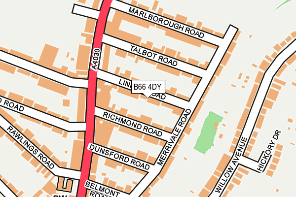 B66 4DY map - OS OpenMap – Local (Ordnance Survey)