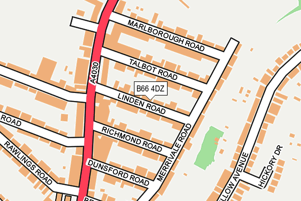 B66 4DZ map - OS OpenMap – Local (Ordnance Survey)