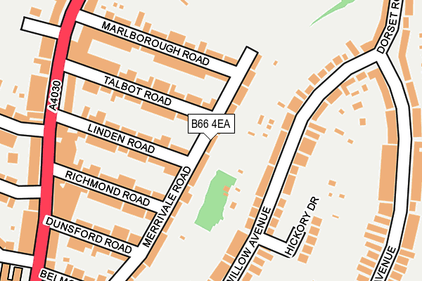 B66 4EA map - OS OpenMap – Local (Ordnance Survey)