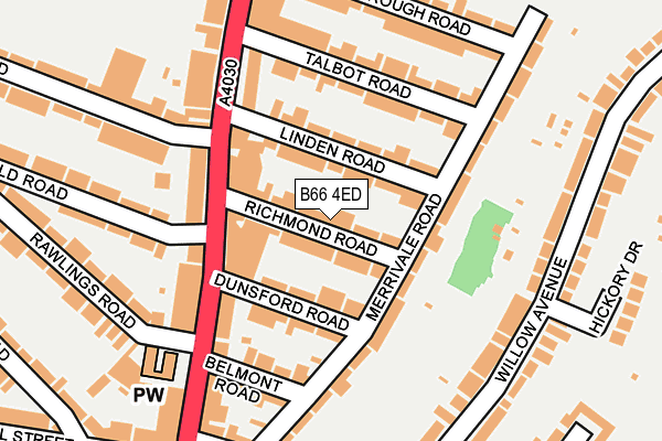 B66 4ED map - OS OpenMap – Local (Ordnance Survey)