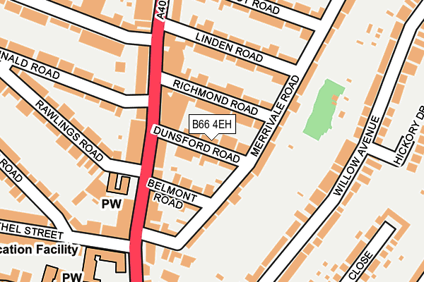 B66 4EH map - OS OpenMap – Local (Ordnance Survey)