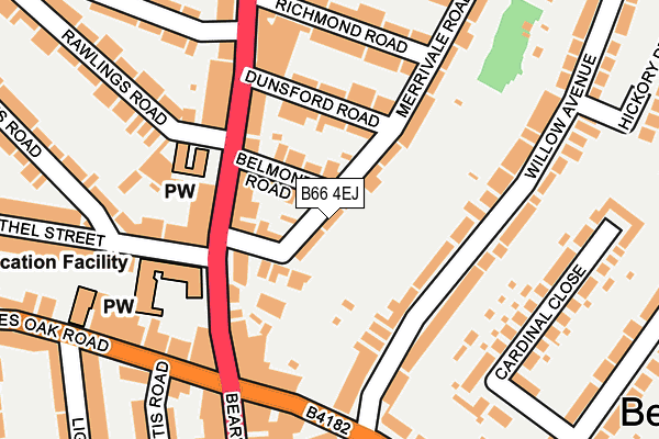 B66 4EJ map - OS OpenMap – Local (Ordnance Survey)