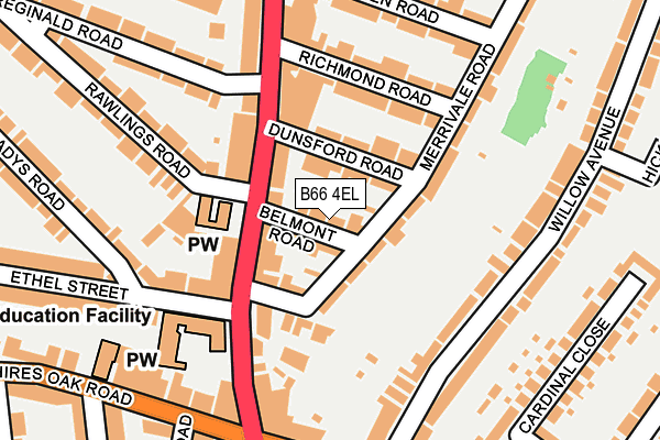 B66 4EL map - OS OpenMap – Local (Ordnance Survey)