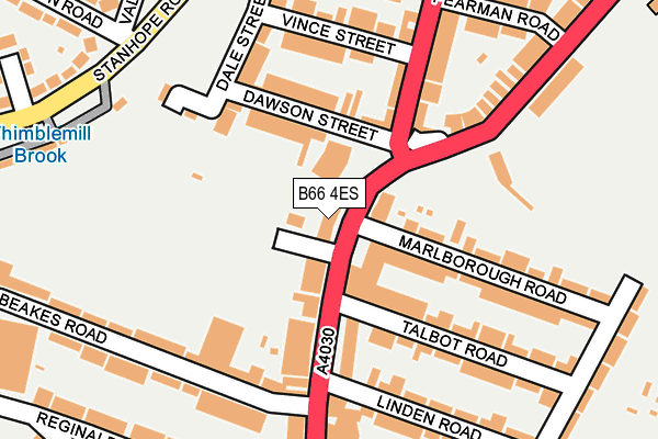 B66 4ES map - OS OpenMap – Local (Ordnance Survey)