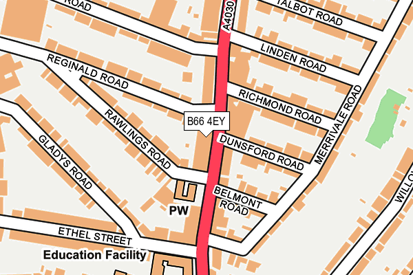 B66 4EY map - OS OpenMap – Local (Ordnance Survey)