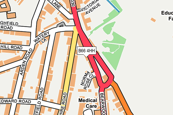 B66 4HH map - OS OpenMap – Local (Ordnance Survey)