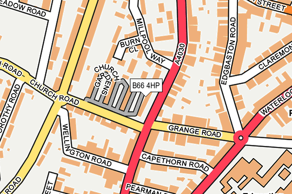 B66 4HP map - OS OpenMap – Local (Ordnance Survey)