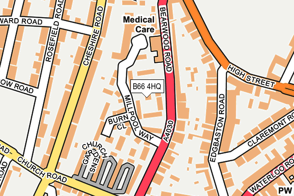 B66 4HQ map - OS OpenMap – Local (Ordnance Survey)