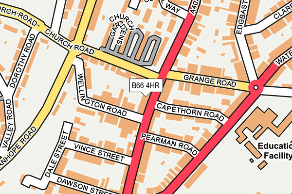 B66 4HR map - OS OpenMap – Local (Ordnance Survey)