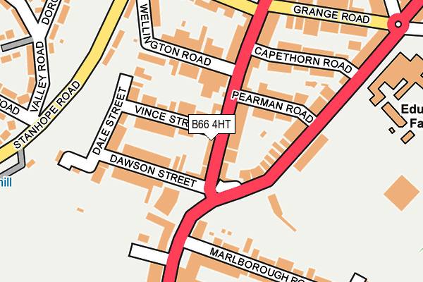 B66 4HT map - OS OpenMap – Local (Ordnance Survey)