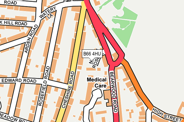 B66 4HU map - OS OpenMap – Local (Ordnance Survey)