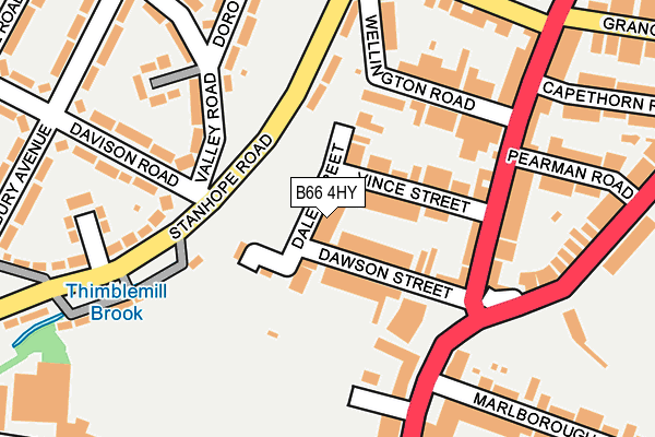 B66 4HY map - OS OpenMap – Local (Ordnance Survey)