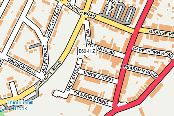 B66 4HZ map - OS OpenMap – Local (Ordnance Survey)