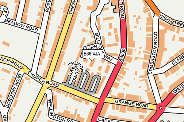 B66 4JA map - OS OpenMap – Local (Ordnance Survey)
