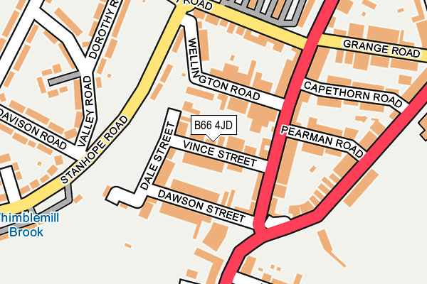 B66 4JD map - OS OpenMap – Local (Ordnance Survey)