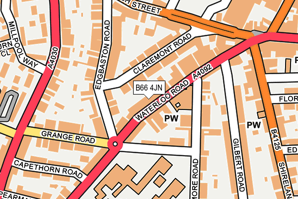 B66 4JN map - OS OpenMap – Local (Ordnance Survey)