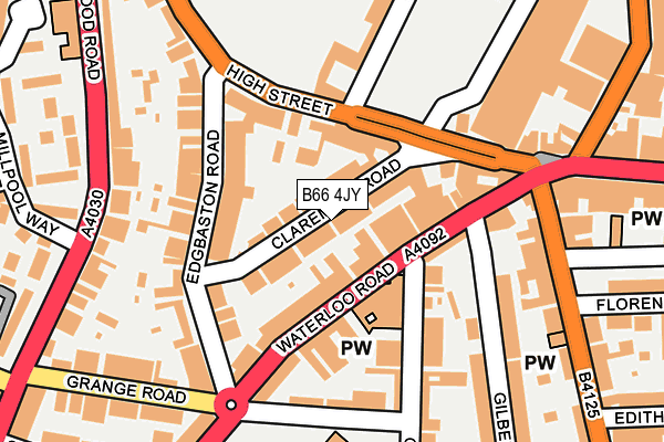 B66 4JY map - OS OpenMap – Local (Ordnance Survey)