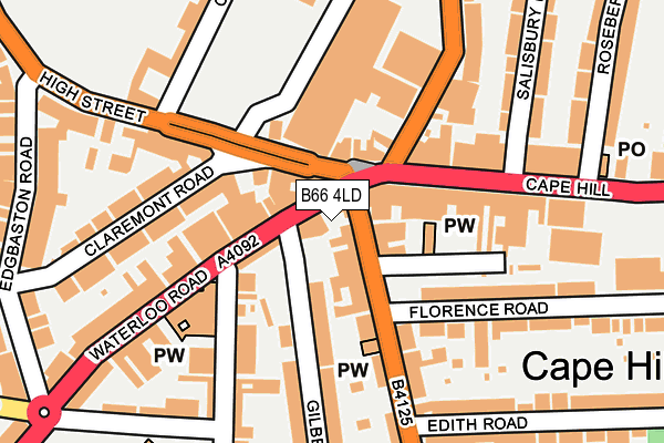 B66 4LD map - OS OpenMap – Local (Ordnance Survey)