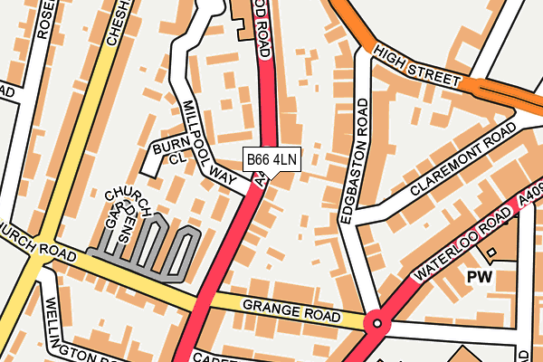 B66 4LN map - OS OpenMap – Local (Ordnance Survey)